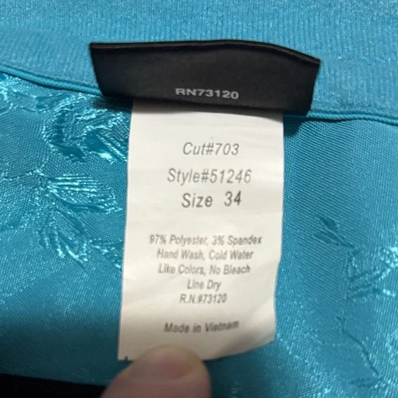 Frederick's of Hollywood Teal and Black Lace Corset Set - Picture 4 of 4